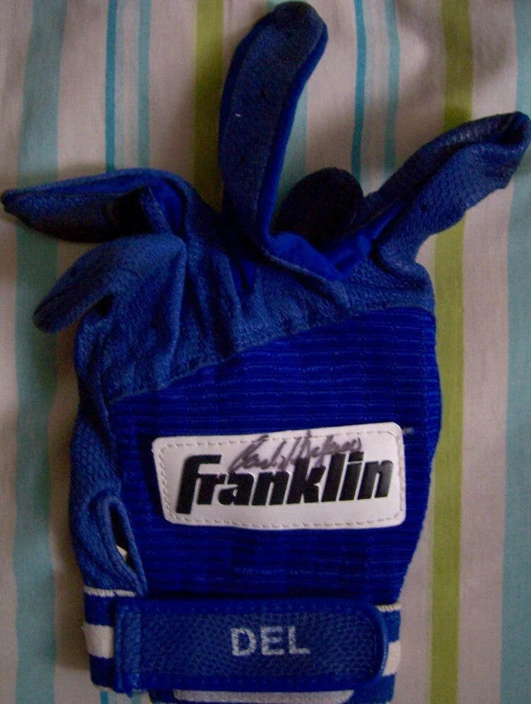 Carlos Delgado signed Blue Jays game used Franklin batting glove - AutographsForSale.com