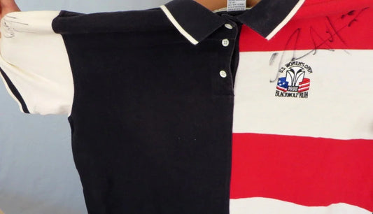 Nancy Lopez & Se Ri Pak signed 1998 US Women’s Open golf shirt - AutographsForSale.com