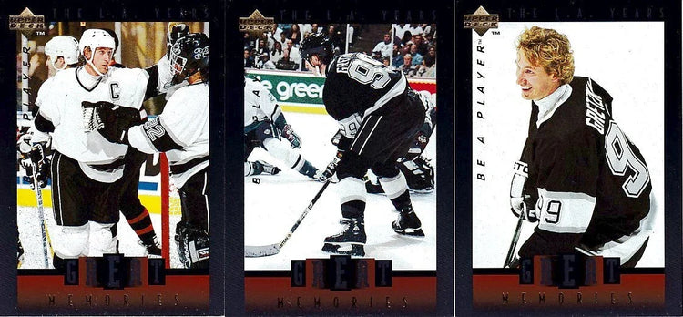 Wayne Gretzky Great Memories 1995-96 UD Be A Player 3 insert cards - AutographsForSale.com
