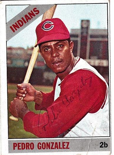 Pedro Gonzales autographed Cleveland Indians 1966 Topps card - AutographsForSale.com