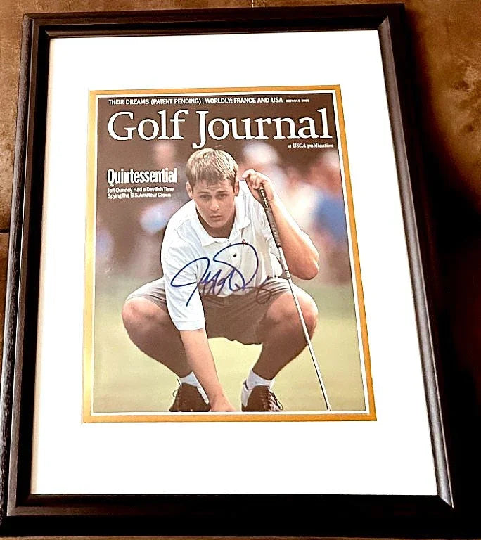 Jeff Quinney signed 2000 US Amateur Champion Golf Journal magazine framed - AutographsForSale.com