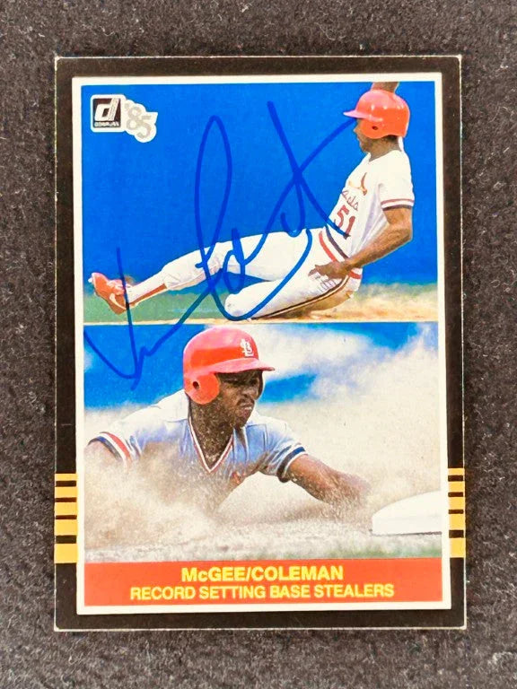 Vince Coleman autographed St. Louis Cardinals 1985 Donruss Highlights Rookie Card - AutographsForSale.com