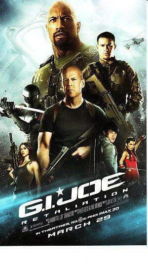 G.I. Joe Retaliation 2013 movie 3x5 promo card (Dwayne Rock Johnson) - AutographsForSale.com