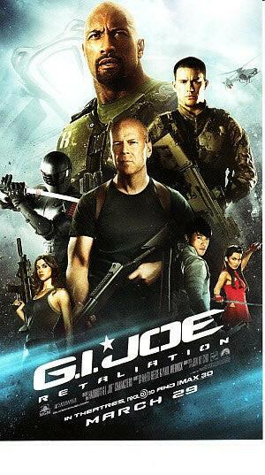 G.I. Joe Retaliation 2013 movie 3x5 promo card (Dwayne Rock Johnson) - AutographsForSale.com