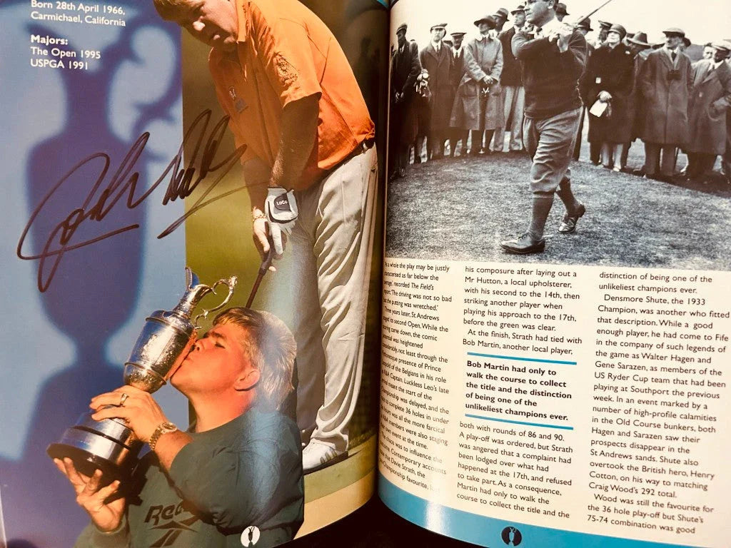 2005 British Open golf program autographed by 13 John Daly Sergio Garcia Padraig Harrington Mark O'Meara - AutographsForSale.com