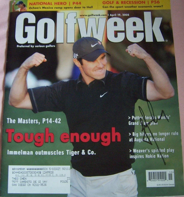 Trevor Immelman signed 2008 Masters Champion Golfweek issue - AutographsForSale.com