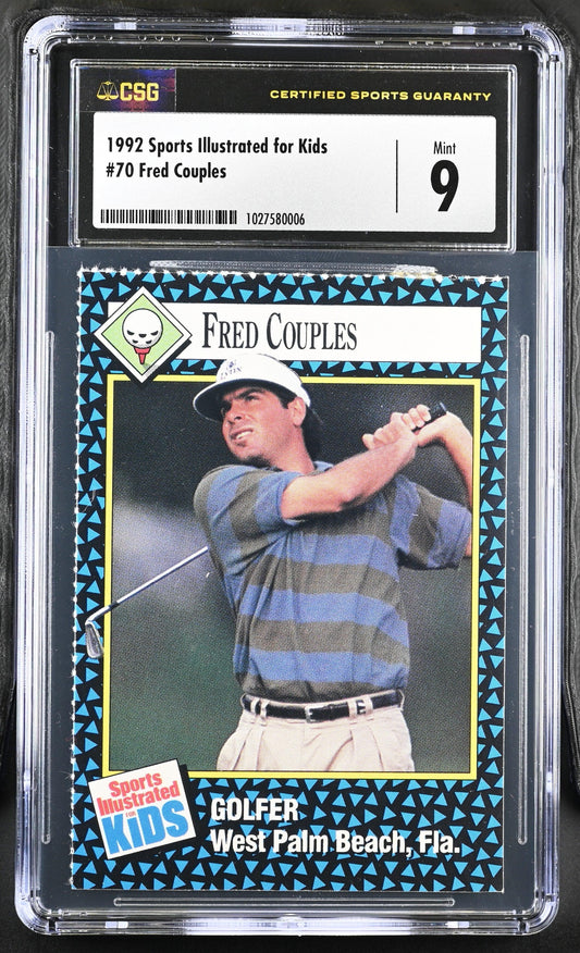 Fred Couples 1992 Sports Illustrated for Kids golf card CSG graded 9 MINT - AutographsForSale.com