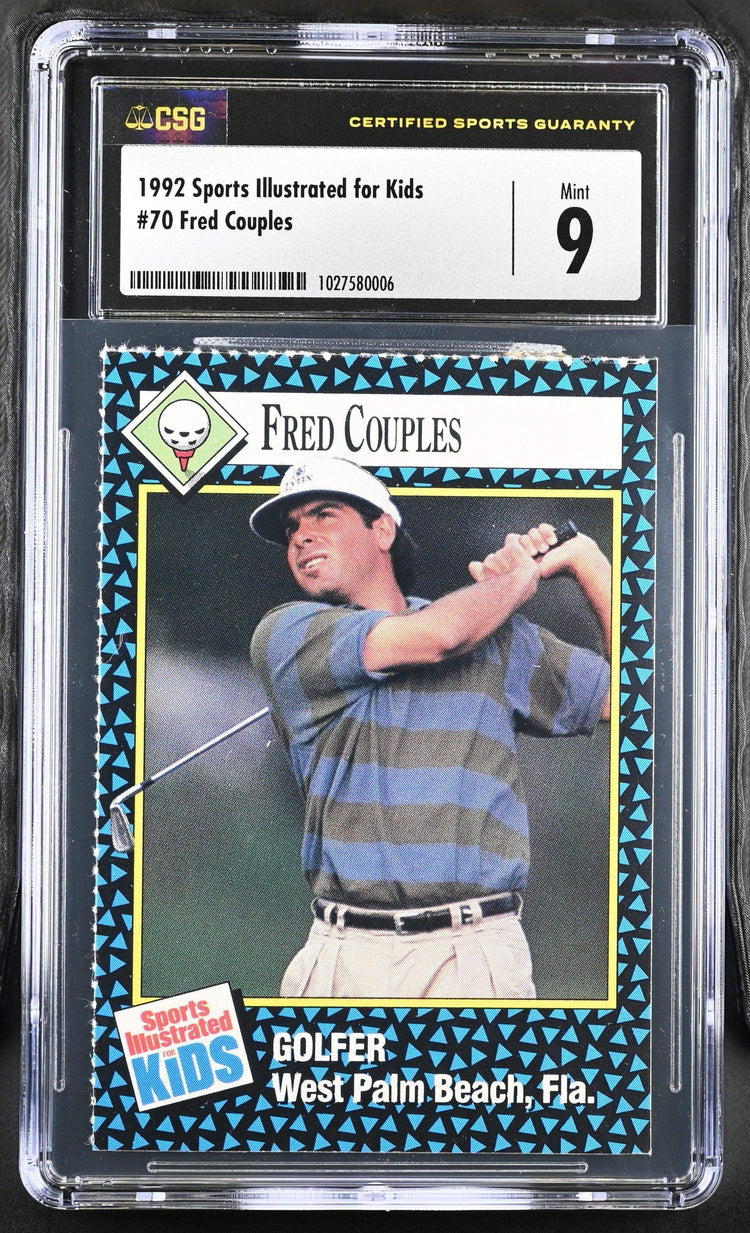 Fred Couples 1992 Sports Illustrated for Kids golf card CSG graded 9 MINT - AutographsForSale.com