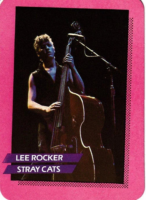 Lee Rocker (Stray Cats) 1985 Amurol Rock Star concert card - AutographsForSale.com
