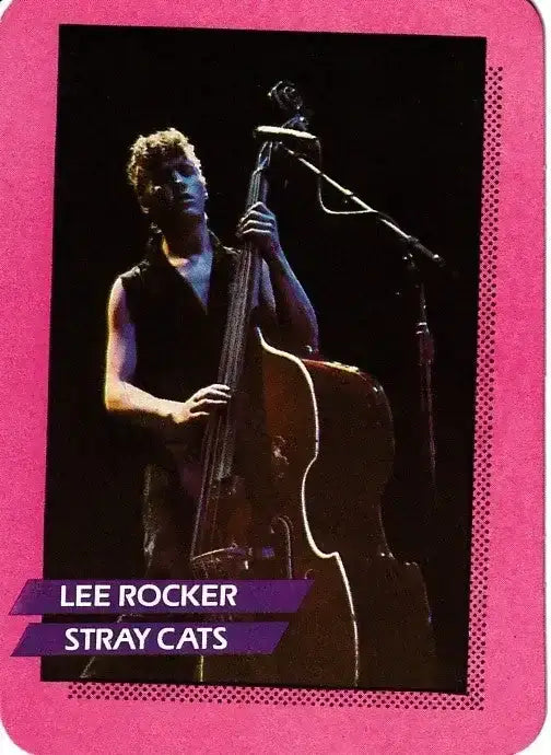 Lee Rocker (Stray Cats) 1985 Amurol Rock Star concert card - AutographsForSale.com