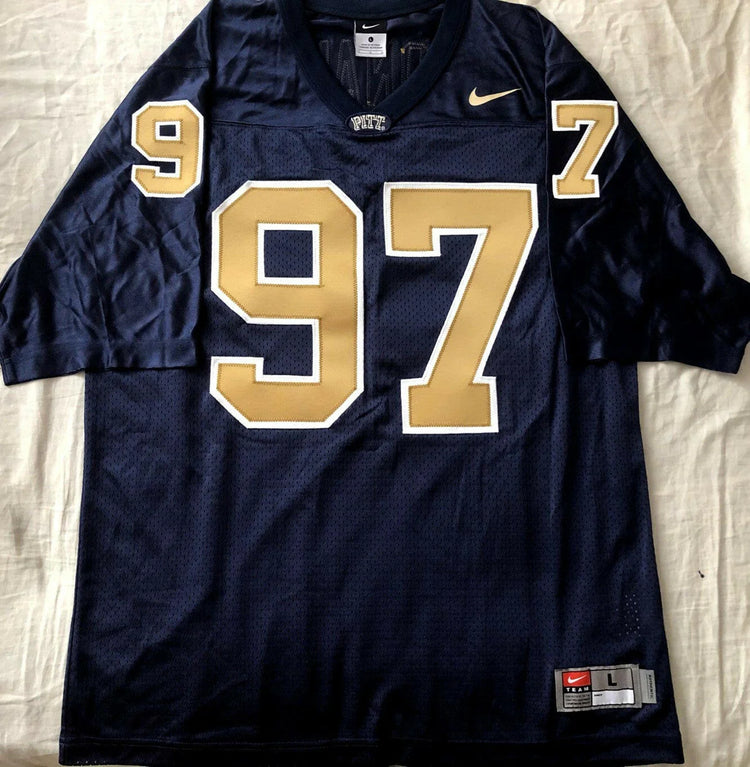 Aaron Donald Pittsburgh Panthers Nike blue large jersey NEW - AutographsForSale.com