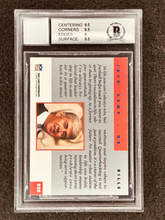 Jack Kemp autographed Buffalo Bills 1991 Pro Line card JSA BGS Graded 8.5 - AutographsForSale.com