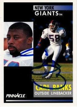 Carl Banks autographed New York Giants 1991 Pinnacle card - AutographsForSale.com