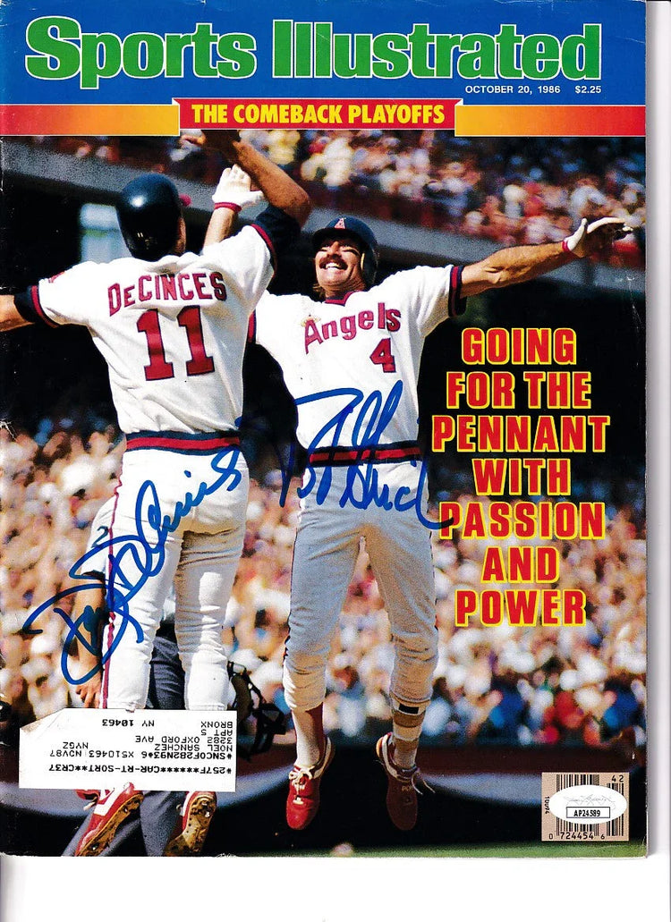 Doug DeCinces & Bob Grich signed Angels 1986 Sports Illustrated JSA - AutographsForSale.com