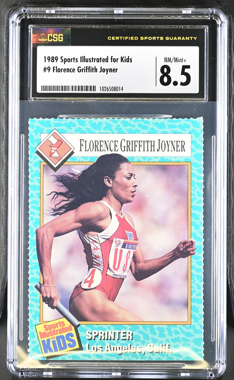 Florence Griffith Joyner 1989 Sports Illustrated for Kids Rookie Card CSG graded 8.5 - AutographsForSale.com