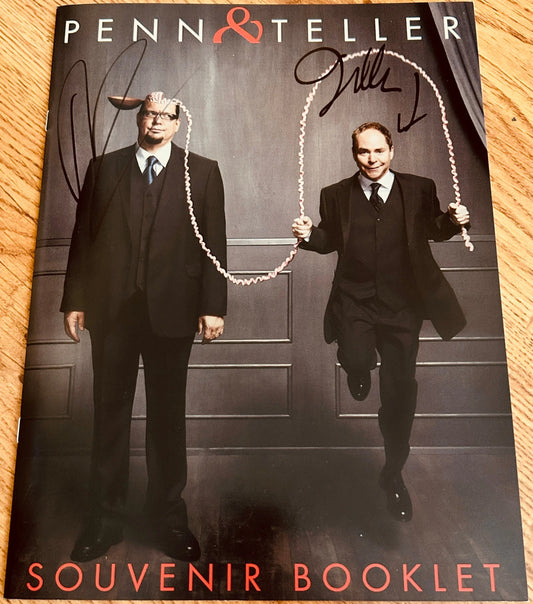 Penn & Teller signed Living In Vegas Live at Rio 2015 program - AutographsForSale.com