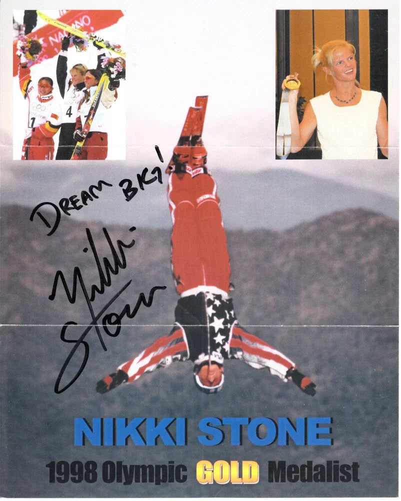 Nikki Stone signed freestyle skiing X Games 8x10 photo w/ Dream Big! - AutographsForSale.com