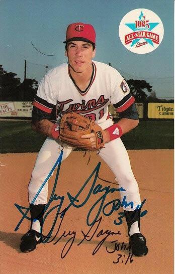 Greg Gagne autographed Minnesota Twins 1985 photo postcard - AutographsForSale.com