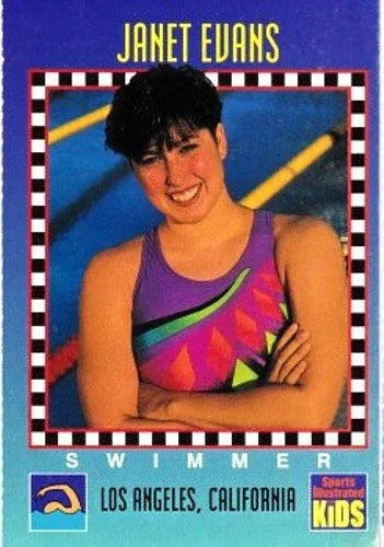 Olympic gold medalist swimmer Janet Evans 1994 SI for Kids card - AutographsForSale.com