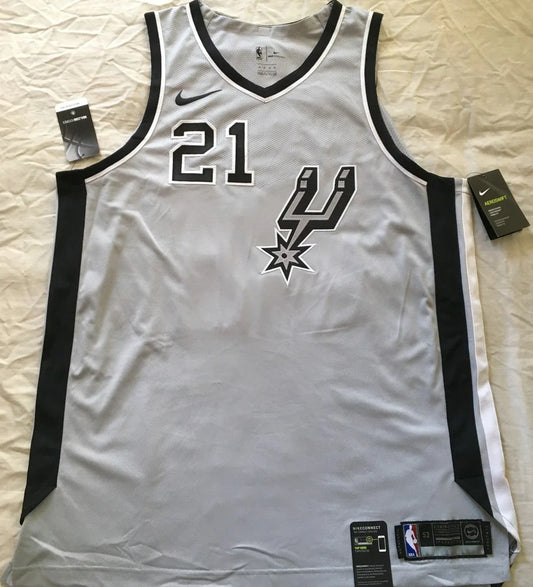 Tim Duncan San Antonio Spurs Nike game model LAST SEASON gray third jersey NEW - AutographsForSale.com