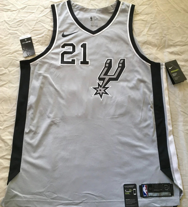 Tim Duncan San Antonio Spurs Nike game model LAST SEASON 3rd jersey - AutographsForSale.com