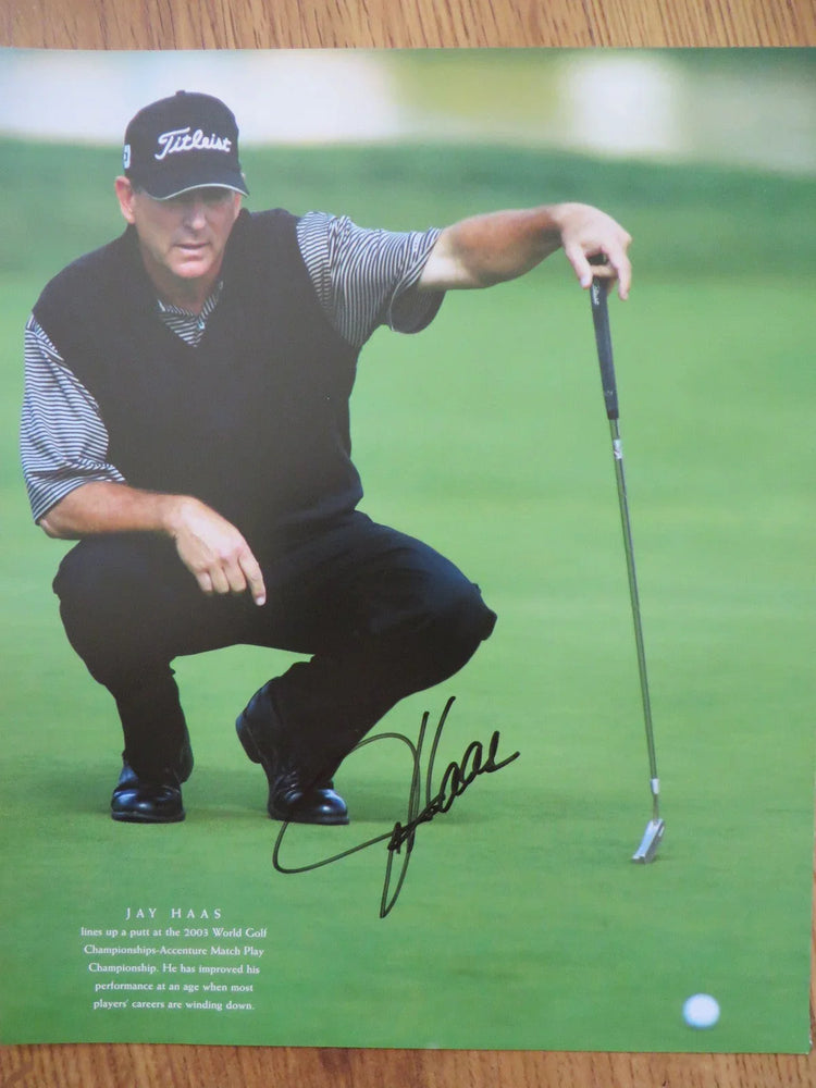 Jay Haas autographed 10x12 golf book photo - AutographsForSale.com