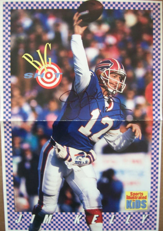 Jim Kelly autographed Buffalo Bills SI for Kids mini poster - AutographsForSale.com