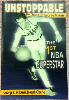 George Mikan autographed Unstoppable softcover book inscribed Best Wishes JSA Lakers - AutographsForSale.com