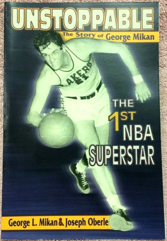 George Mikan autographed Unstoppable softcover book inscribed Best Wishes JSA Lakers - AutographsForSale.com