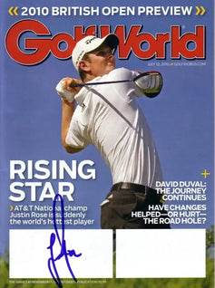 6 Justin Rose autographed Golf Digest Golf World issues - AutographsForSale.com