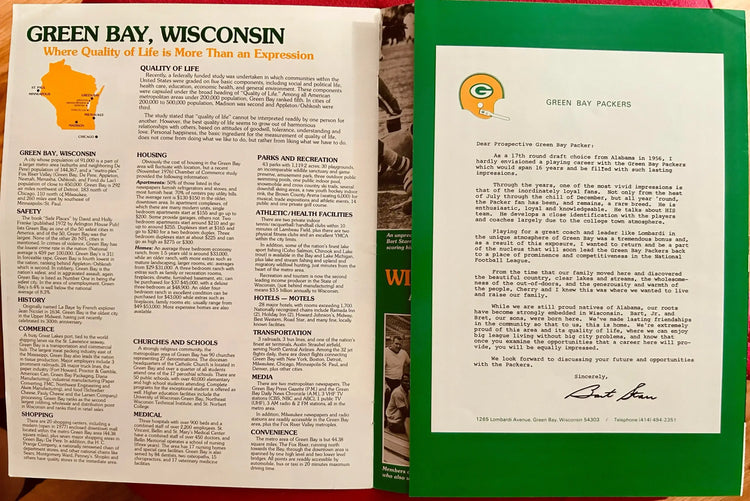 Bart Starr signed 1978 1979 Packers magazine with Best Wishes JSA - AutographsForSale.com