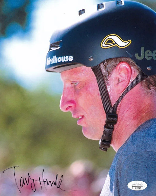 Tony Hawk autographed 8x10 skateboarding portrait photo JSA - AutographsForSale.com