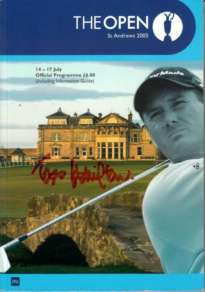 2005 British Open golf program signed by 13 John Daly Sergio Garcia Padraig Harrington Mark O'Meara - AutographsForSale.com