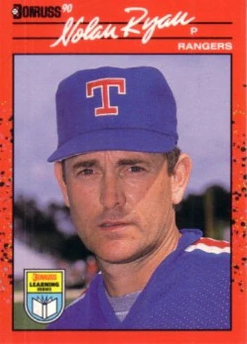 Nolan Ryan Texas Rangers 1990 Donruss Learning Series card - AutographsForSale.com