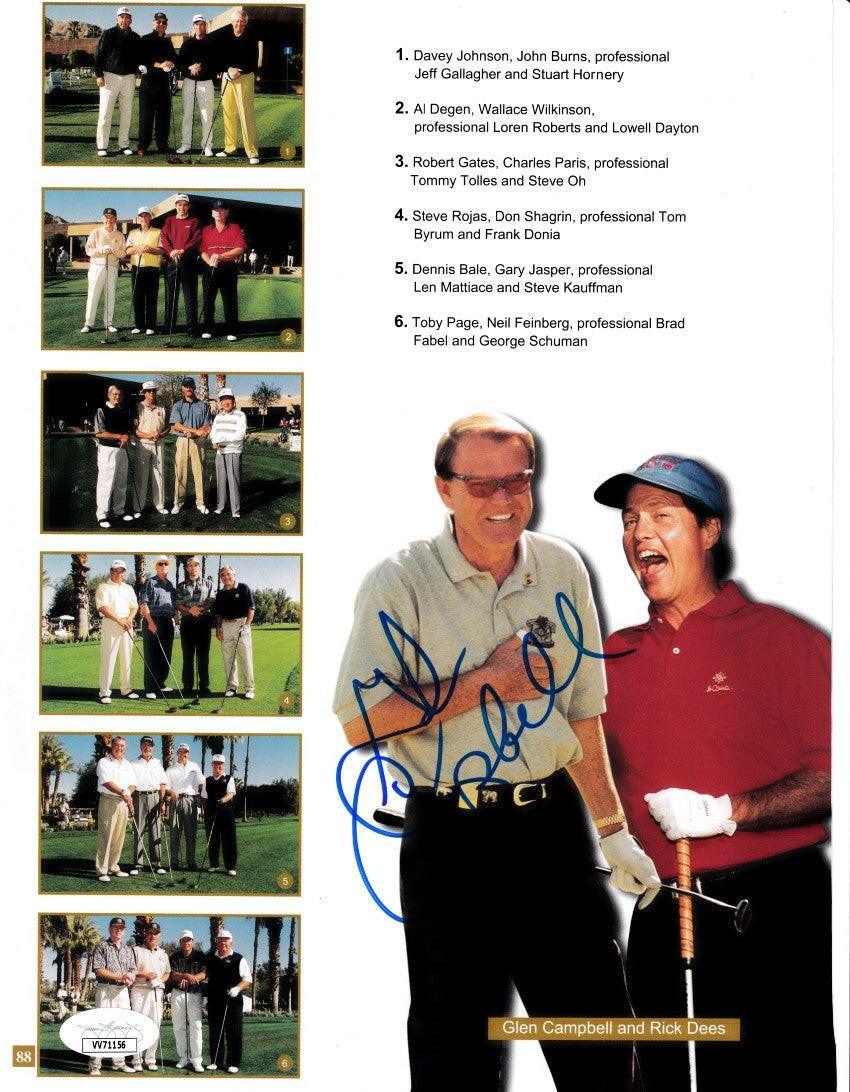 Glen Campbell signed Bob Hope Chrysler Classic golf program photo Page JSA - AutographsForSale.com