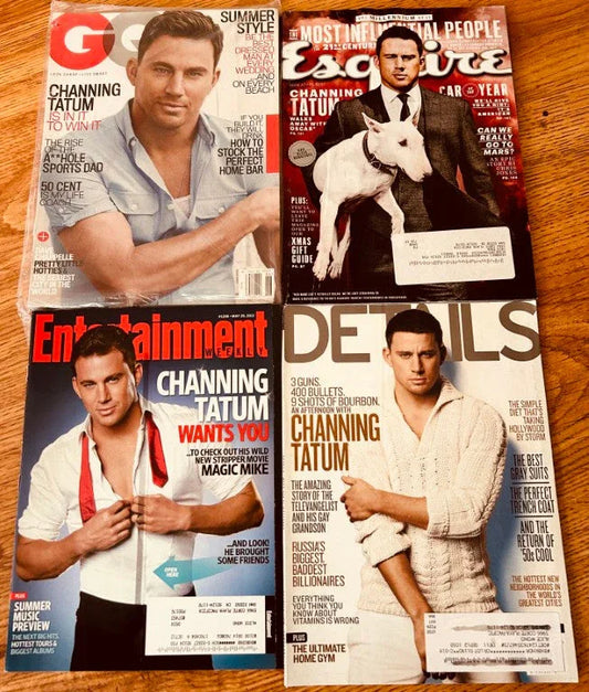 4 Channing Tatum 2012 or 2014 magazines Details Entertainment Weekly Esquire GQ magazines - AutographsForSale.com