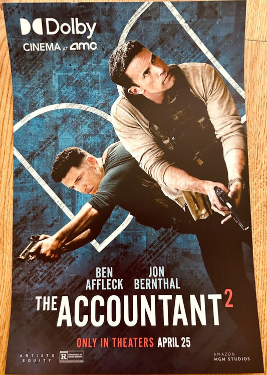 The Accountant 2 2025 AMC 12x18 heavy paper movie poster - AutographsForSale.com