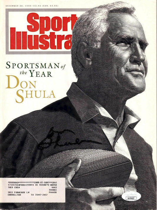 Don Shula signed Dolphins 1993 Sportsman of Year Sports Illustrated JSA - AutographsForSale.com