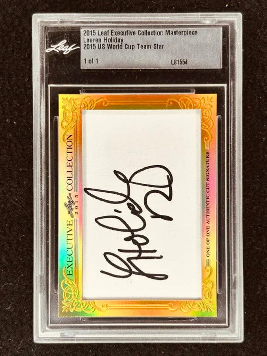 Lauren Holiday 2015 Leaf Masterpiece Cut Signature certified signed card 1/1 JSA USWNT - AutographsForSale.com