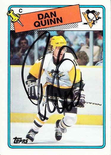 Dan Quinn autographed Pittsburgh Penguins 1988-89 Topps card - AutographsForSale.com