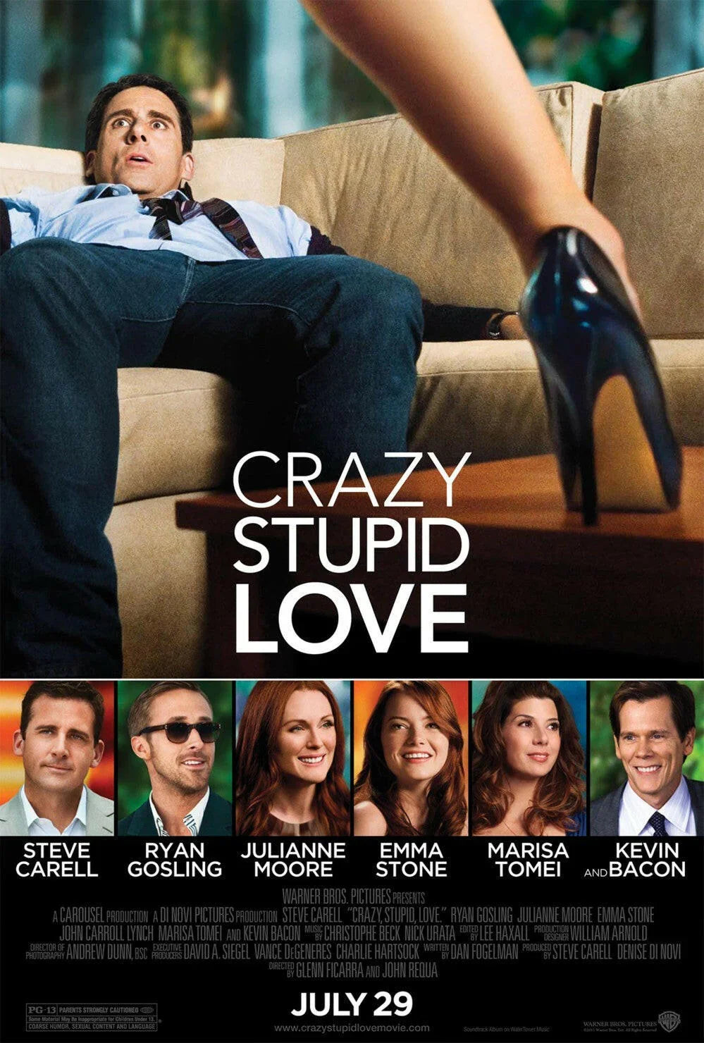 Crazy Stupid Love mini poster (Steve Carell Ryan Gosling) - AutographsForSale.com