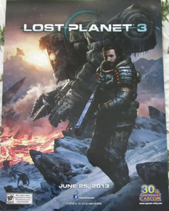 Lost Planet 3 video game 2013 CAPCOM 30th Anniversary 2 sided 18x24 poster - AutographsForSale.com