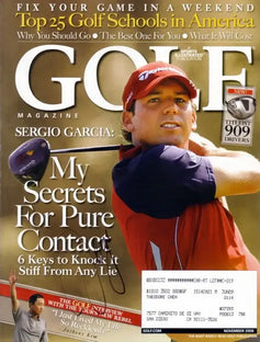 8 Sergio Garcia autographed golf & Golfweek issues covers - AutographsForSale.com