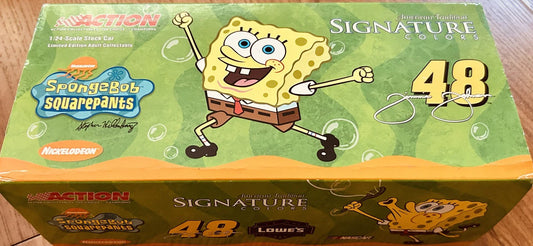 Jimmie Johnson autographed 2003 Lowe’s SpongeBob 1:24 Action Collectibles diecast car JSA - AutographsForSale.com