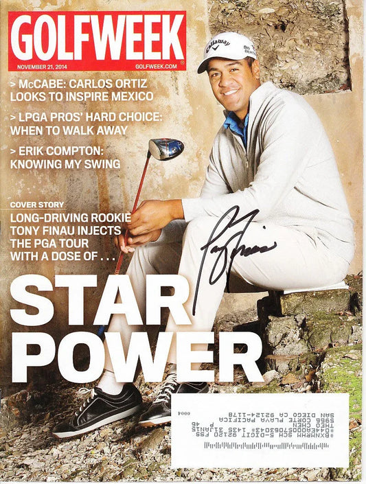 Tony Finau autographed 2014 Golfweek magazine - AutographsForSale.com