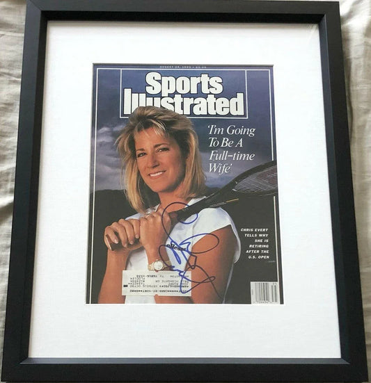 Chris Evert signed 1989 Sports Illustrated cover framed JSA - AutographsForSale.com