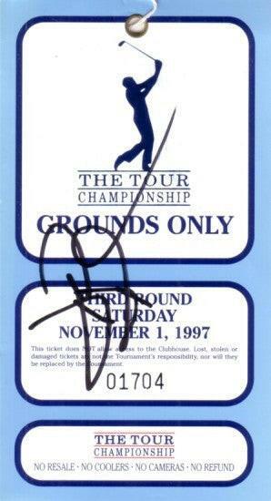 David Duval signed 1997 PGA Tour Championship golf ticket - AutographsForSale.com