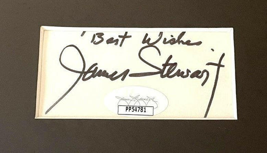 Jimmy Stewart autograph framed 8x10 photo w/ Best Wishes JSA - AutographsForSale.com