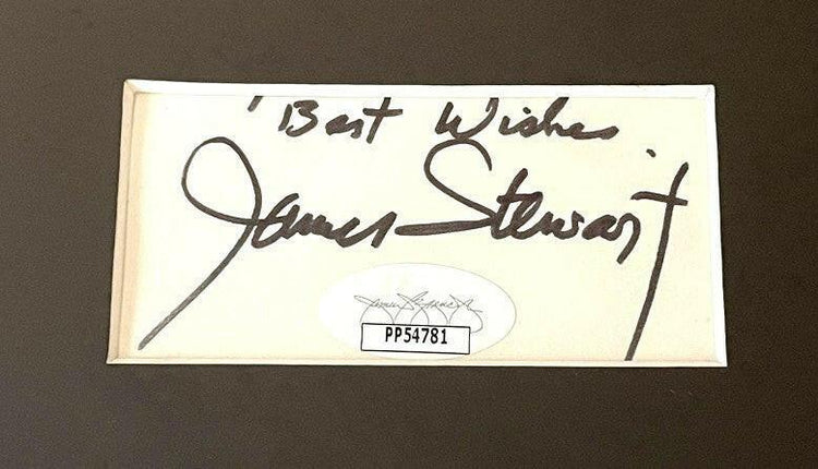 Jimmy Stewart autograph framed 8x10 photo w/ Best Wishes JSA - AutographsForSale.com