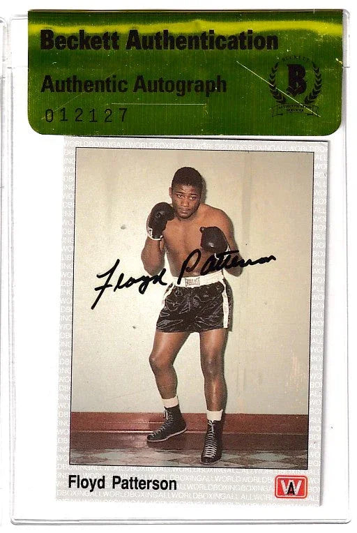 Floyd Patterson autographed 1991 All World boxing card (BAS) - AutographsForSale.com